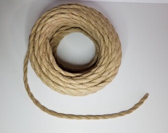 Hemp / Rope Covered Electrical Wire Nautical Theme Boats Anchors Twisted 2-Wire