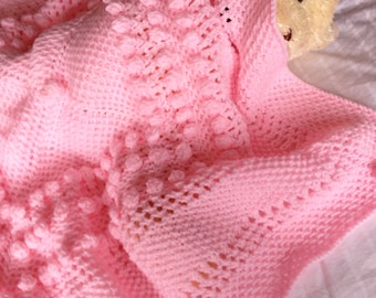 CHERRY BLOSSOM baby blanket knitting pattern
