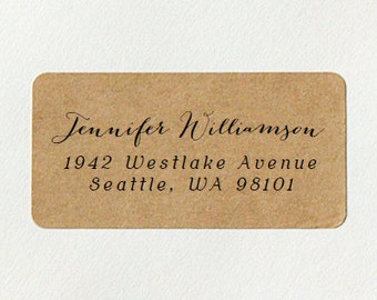 custom return address labels design 01 cursive address