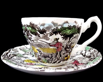 Vintage The Hunter Multicolor by Myott Staffordshire