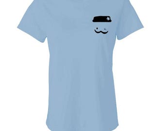 MUSTACHE - Ladies Babydoll T-shirt
