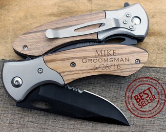 Personalized Engraved Pocket Knife/Laser Engraved, personalized knife, wedding knife, anniversary gift, groomsman knife, best man knife