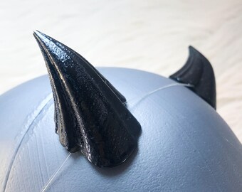 Black Basilisk Cosplay and Costume Cast Resin Horns, Custom Cast Resin Horns, Plastic Costume Horns, Demon Horns, Kawaii Demon Horns