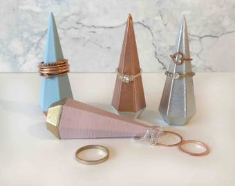 Medium Ring Holder 3D printed Geometric Cone