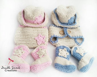 Twins Cowboy, Cowgirl Baby Shower Gift Set - Cowboy Outfit. Cowgirl Outfit. Baby Twins Photo Props. Cowboy Hat. Cowgirl Hat. Cowboy Boots