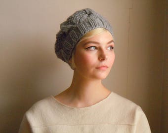 Chunky wool beret - Gray