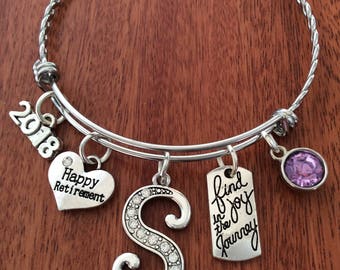 Retirement Gifts, Retirement Gifts For Women, Teacher Retirement Gift, Retirement Jewelry, Retirement Bracelet, Personalized Retirement Gift