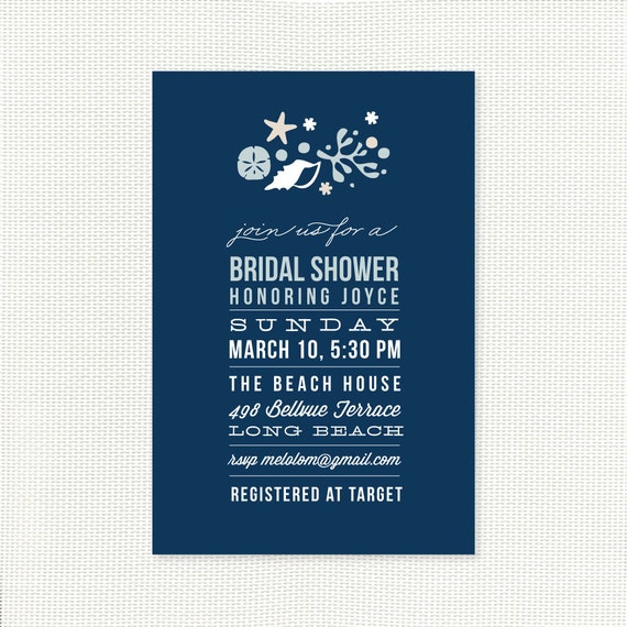 Beach Bridal Shower Invites Images Baby Shower Invitations Ideas