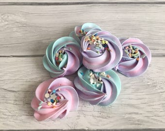 Meringue Cookies- Color Swirl with Sprinkles!