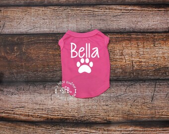 Personalized Dog Tee - Custom Dog Shirt - Custom Dog Tees - Dog Paw Name Shirt - Dog Shirt - Dog Tee - Dog Tank - Custom Dog Tank
