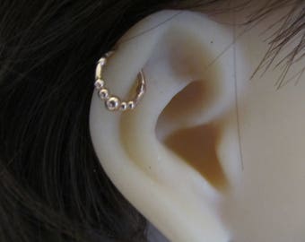 14kt Solid Rose Gold Cartilage Piercing Ring 16g