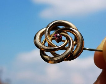 Antique brooch with 19th century gemstone
