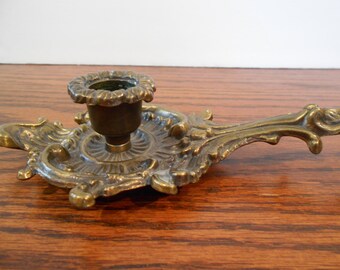 Solid Brass Ornate Candle Holder
