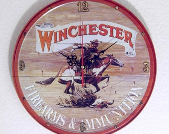 Winchester Firearms Wall Clock - 11.75 Diameter - New