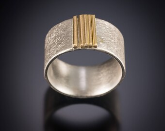 Five Gold Lines Ring