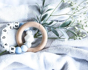 Personalised name teethers - baby gift, baby toy