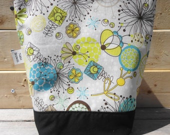 Insulated Lunch Bag - Brook - Floating Allover - Turquoise