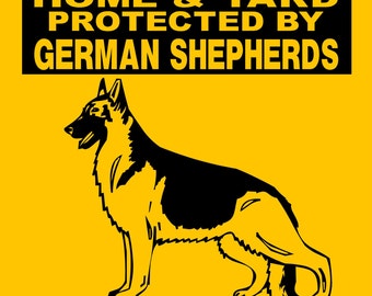 GERMAN SHEPHERD Dog Sign 9x12 ALUMINUM