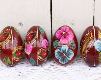 Wooden Easter eggs with a plate Ukraine egg gift Pysanka wood egg Rare eggs Folk art egg Ukrainian souvenir Easter ornament Antique easter15