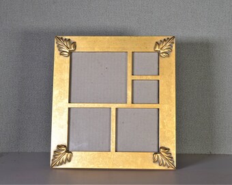 Photo Frame Multi Opening 4x4, 3x3, 2x2 Gold