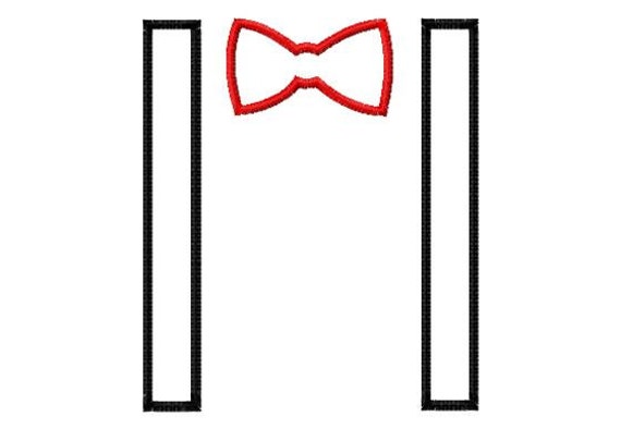 Download Bowtie and Suspenders Individual Appliques Machine
