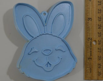 Vintage HALLMARK EASTER BUNNY Cookie Cutter | 1980 3 7/8" Blue