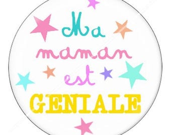 resin cabochon mounted on a stick for MOM c13 25 mm