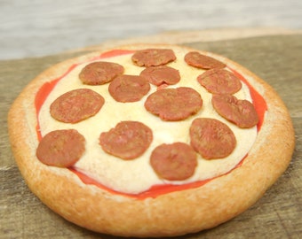 Miniature Dollhouse FAIRY GARDEN Accessories ~ Pepperoni Pizza with Slice /& Box