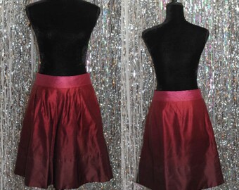 90's Silk Ann Taylor Multi Cranberry Skirt (2)