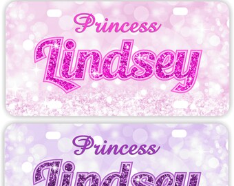 Personalized kids mini license plate, Bike license plate, toddler car license, Kids Gift, Kids bedroom Door Sign, License plate -PRINCESS -