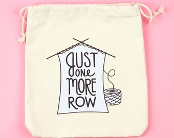 Knitting Bag | knitting project bag, project bag, drawstring bag, knitting gift, sock bag, makeup bag, toiletry bag