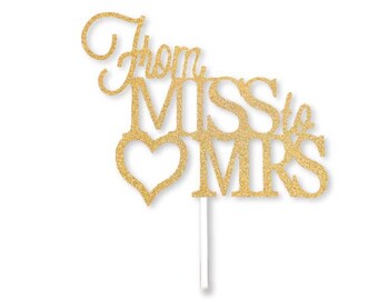 From Miss To Mrs Gold Glitter Card Stock Wedding Bridal Shower Cake Topper Kit Engagement Party Bachelorette Decor From Miss To Mrs Gold Glitter Card Stock Wedding Bridal Shower Cake Topper Kit Engagement Party Bachelorette Decor