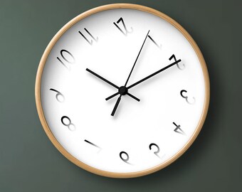 Simple wall clock black and white clock minimalist design