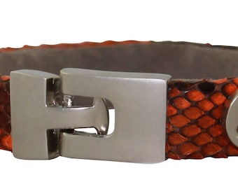 Python Bracelet, Python Cuff, BAJ 496 S Orange