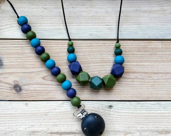 BPA free silicone necklace, nursing/teething necklace, pacifier clip, dummy chain, gift for mum