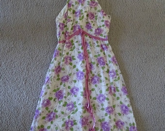 VINTAGE 1960s Halter Summer Dress