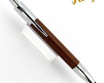 Santos Rosewood - Wood Pen - Ballpoint Pen - Stylus - Hand Made - Chrome - Wooden pen - Birthday - Leaving - Graduation - Present - 1405