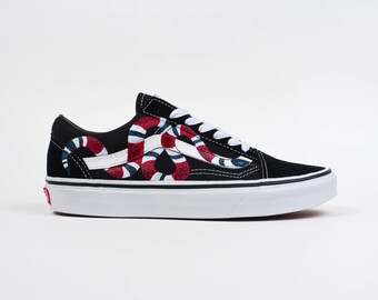 Custom Vans Old Skool "Coral Snake"