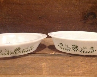 Vintage Glasbake Primrose serving dishes