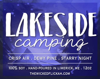 Lakeside Camping {12oz Wooden Wick Soy Candle}