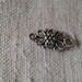 set of 20 floral connectors, silver metal