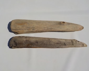 2 Flatish Driftwood 16.3-16.9''/41-43cm Thick Driftwood Pieces,Natural Driftwood Signs,Driftwood Mobile Supply#87A