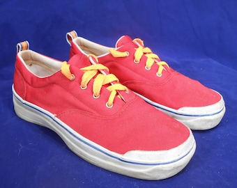 Vintage Red Keds Canvas Sneakers Womens Size 8