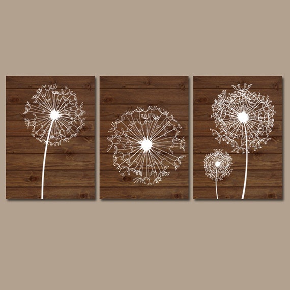 DANDELION Wall Art Dandelion Wood Effect Dandelion Nursery