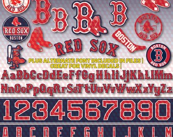 Boston Red Sox Logos, Red Sox Jersey Fonts, Red Sox T-Shirts, Red Sox SVG, Red Sox T-Shirts with Vinyl