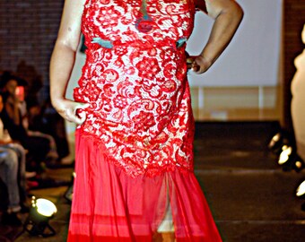 Red Lace Gown