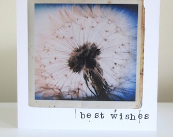Make a wish, vintage style photography greetings card