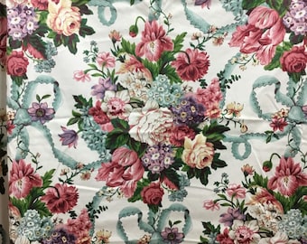 Sophie's Garden Waverly Vintage Cotton Sateen Fabric dress apron pillow drapes curtains drapery home decor chair cushion scotchgard