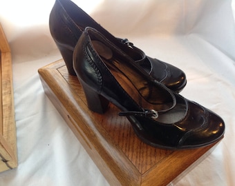 Mary Janes Black Block black/shoes / heels 3.5 inch Chunky/shoes versatile