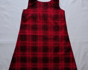 Red and Black Plaid Dress - Toddler Dress - Christmas Dress